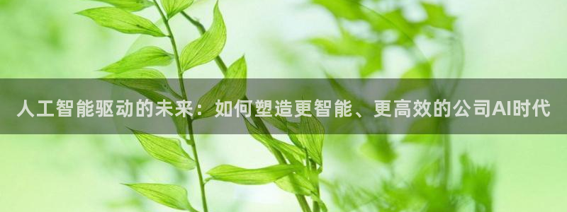 人工智能驱动的未来：如何塑造更智能、更高效的公司AI时代
