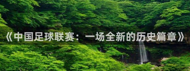 《中国足球联赛：一场全新的历史篇章》